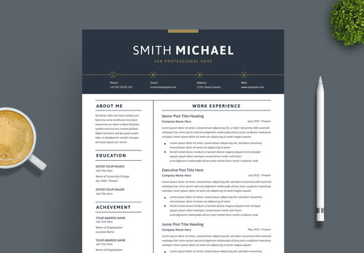 Office Resume Design Layout