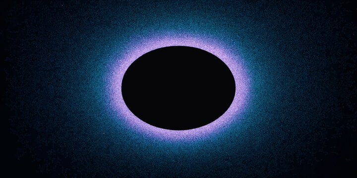Abstract illustration of a glowing blue solar eclipse effect with abstract astronomy silhouette radiance phenomenon universe celestial background particle mysterious minimalist