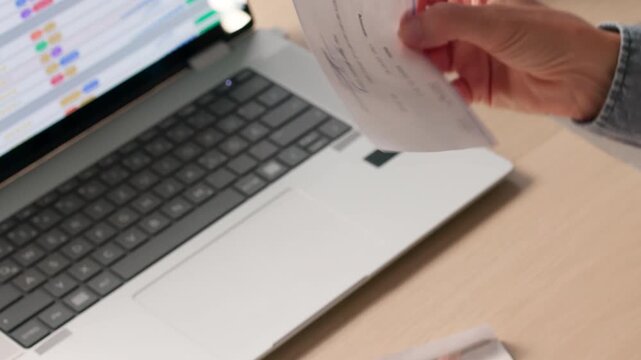 Person Holding Paycheck Envelope, Receiving Payment