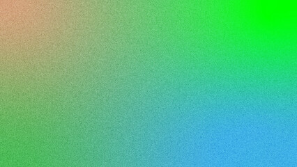 Fototapeta premium Gradient background displays a smooth transition from vibrant green to cool blue with a subtle grainy noise texture that creates an artistic atmosphere suitable for digital design and artistic.