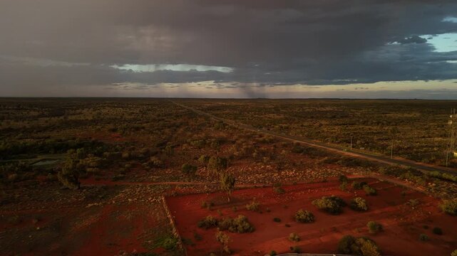 Australian Outback Desert at sunset
