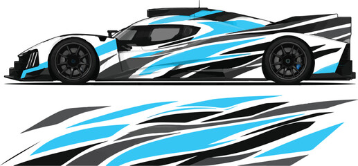 Naklejka premium Sports Car Racing Vehicle Design 5.