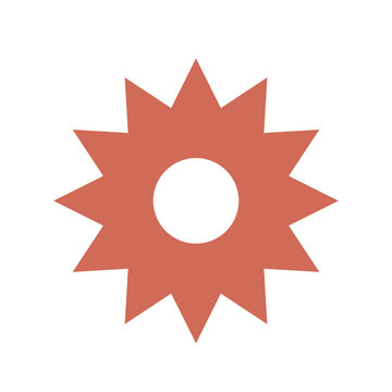 Blazing sun sigle icon