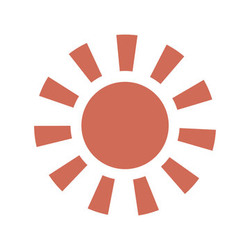 Blazing sun sigle icon