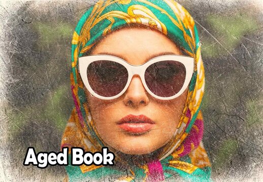Aged Book Photo Effect