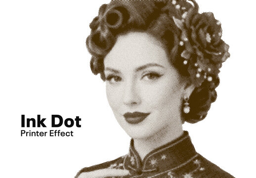Ink Dot Print Photo Effect