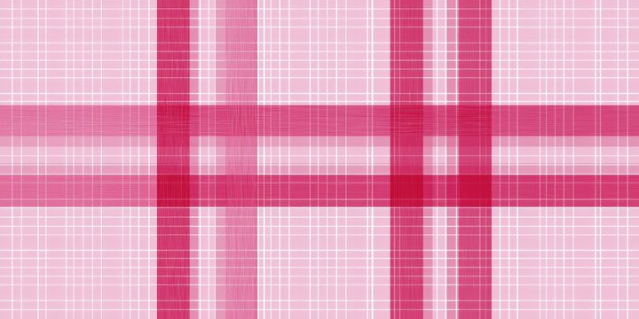Pink plaid pattern with intersecting bands and fine grid