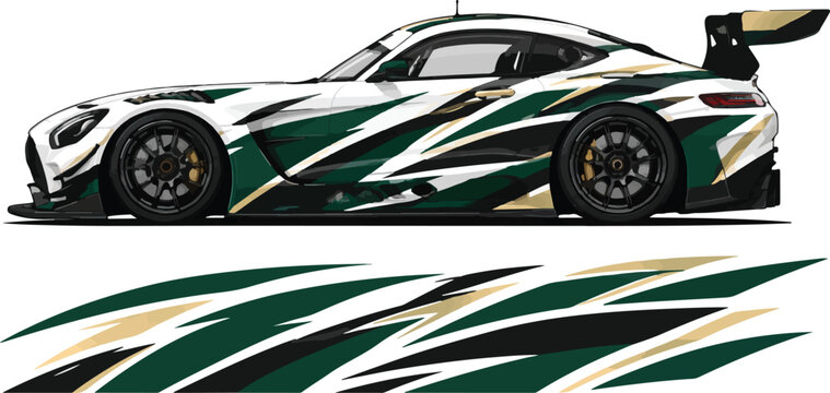 Racing Car with Green Strips 1.