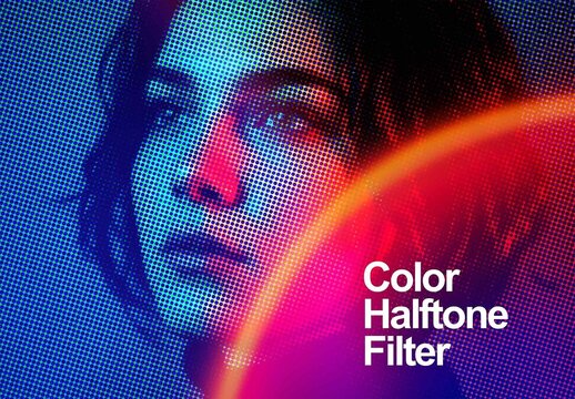 Color Halftone Photo Effect