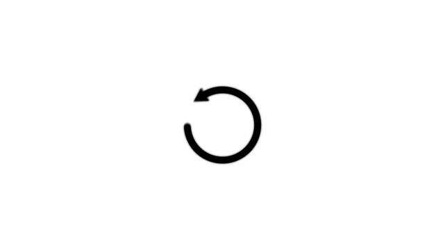 circle with arrows animation on the white background.