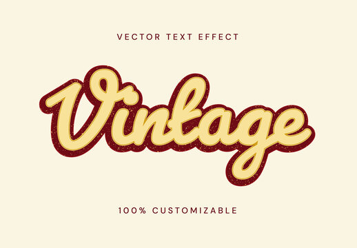 Distressed Retro Stamp Text Effect