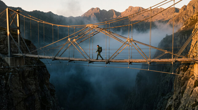 Suspension Bridge Mountain Crossing