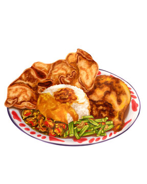 Nasi kulit campur Indonesian food for Restaurant Marketing Materials