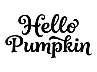 Fototapeta premium Hello pumpkin seasonal greeting