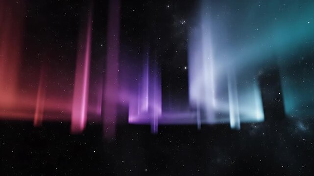 Stunning Aurora Borealis Display with Vibrant Pink Purple and Blue Hues in Night Sky.