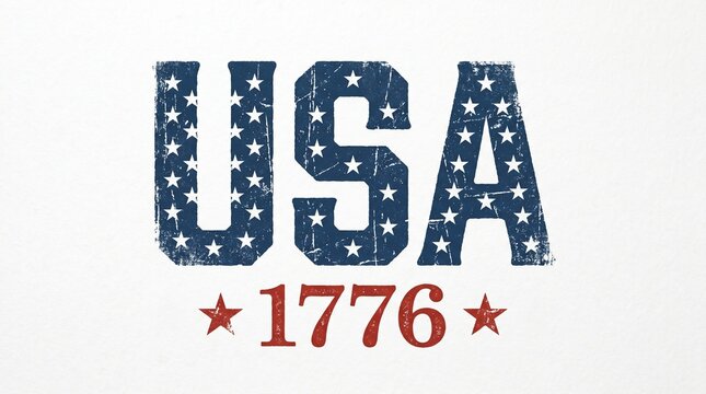Patriotic USA 1776 Vintage American Independence T Shirt Design
