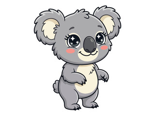 Fototapeta premium Cute Baby Koala Cartoon Character Illustration