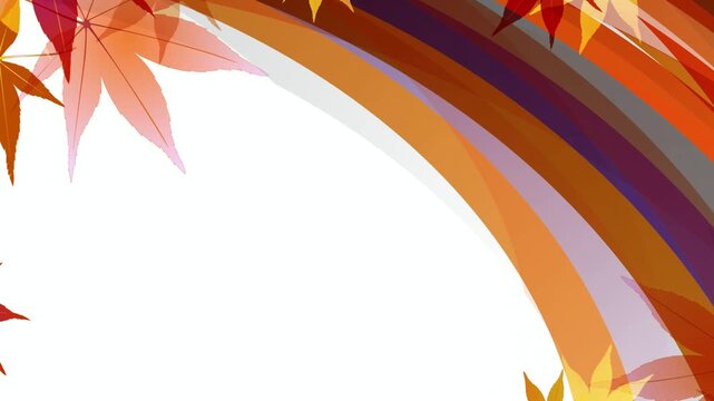 Autumn Maple Leaves Arc Frame 4K