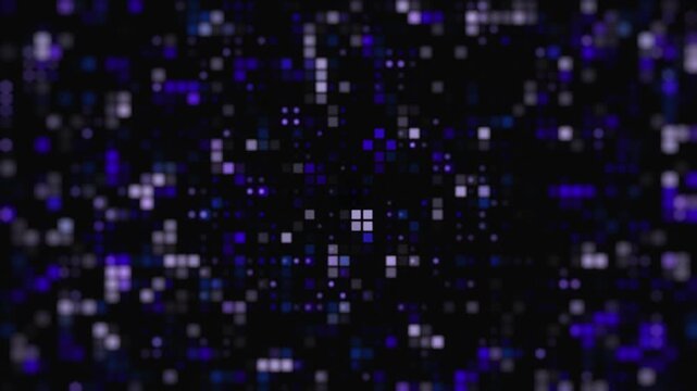 Moving Pixel Squares and Light Dots Effect Background
