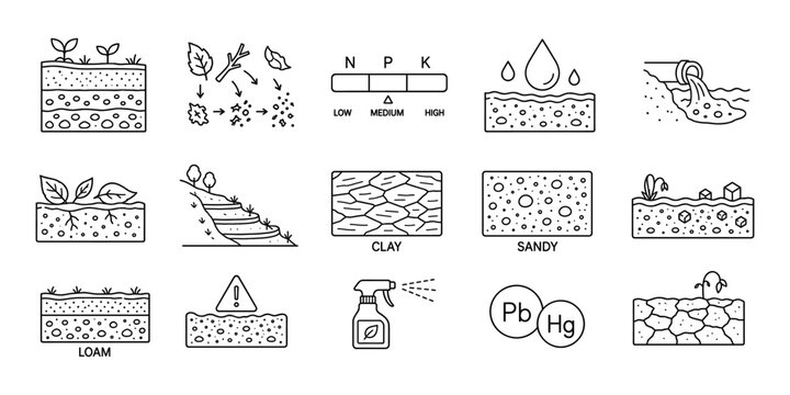 Soil Science Concepts Icons