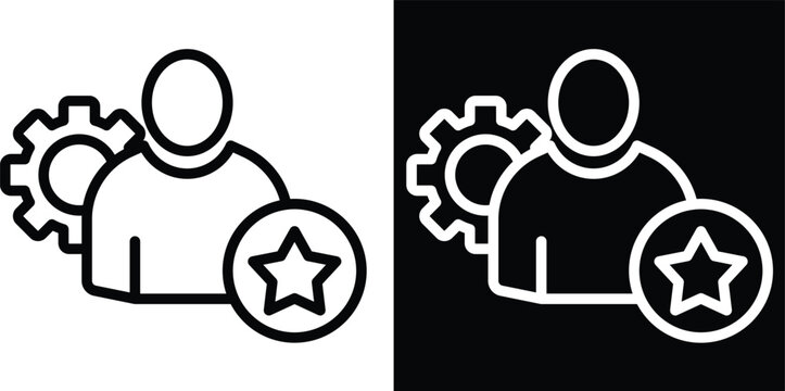 competency Two-tone version in black and white background