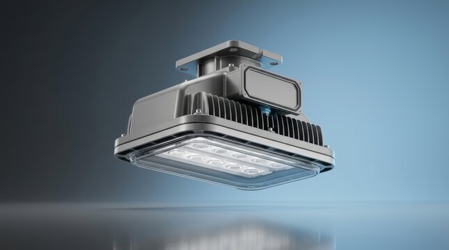 Bus depot light 3D render transportation facility illumination fixture for transit operations vehicle storage and maintenance centers