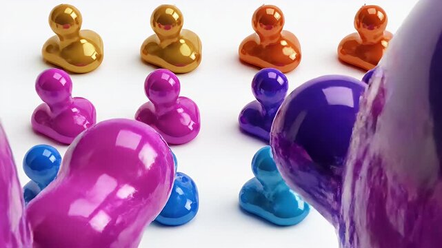 Colorful Bone-Shaped Candy or Pet Treats Arranged in Rows, Close-Up View of Sweet or Savory Snacks.