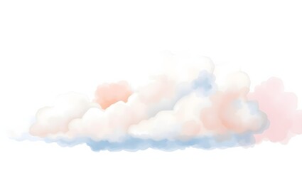 Obraz premium Soft Pastel Clouds in a Dreamy Watercolor Style