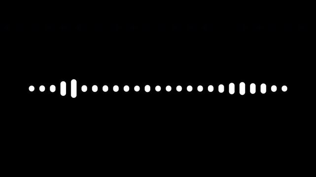 Seamless Loop Animation of a Digital Audio Spectrum Wave. Full HD. 4K