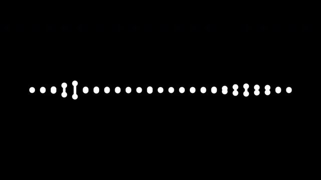 Seamless Loop Animation of a Digital Audio Spectrum Wave. Full HD. 4K