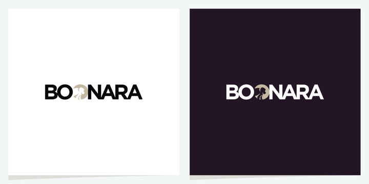 Boonara Hidden Baboon Wordmark Logo.