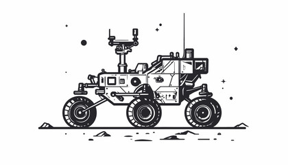 Robotic Mars Rover Vehicle Exploration. © Asus