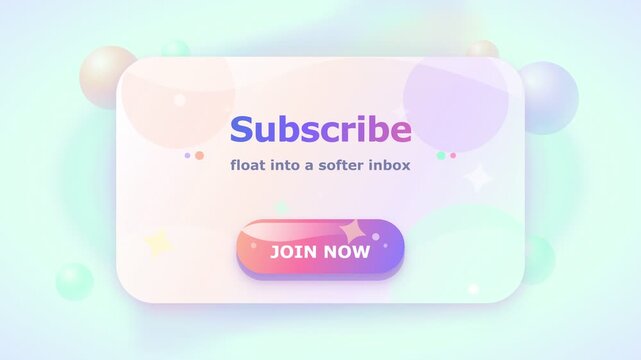 Modern digital interface for subscribing to a newsletter or service.