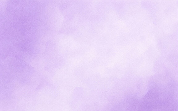Lavender Purple Watercolor Abstract Background with Soft Cloudy Gradient, Minimal Paint Wash, Artistic Paper Texture and Elegant Pastel Color Blend, Water Color
