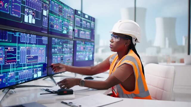 Engineer Carefully Monitors SCADA System