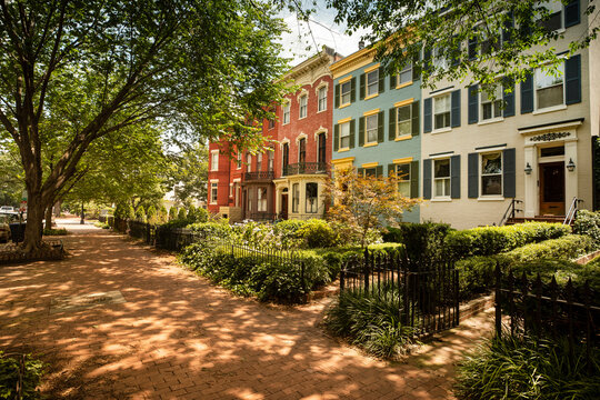 Capitol Hill historic community in Washington DC USA