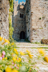 Naklejka premium Medieval entrance passage at Castello di Venere in Erice, Sicily
