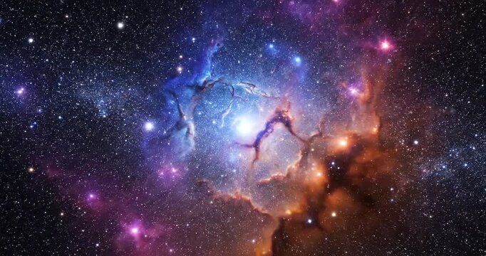 Vibrant Nebula Galaxy in Space.