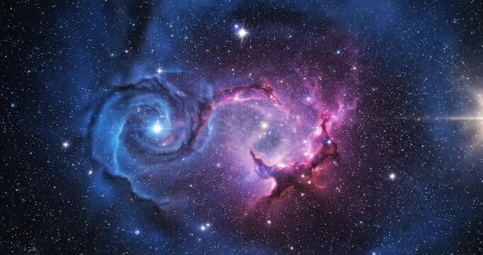 Vibrant Galaxy Nebula Star Formation Cosmos.