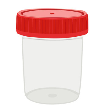 Empty Specimen Container Illustration Isolated on White Background