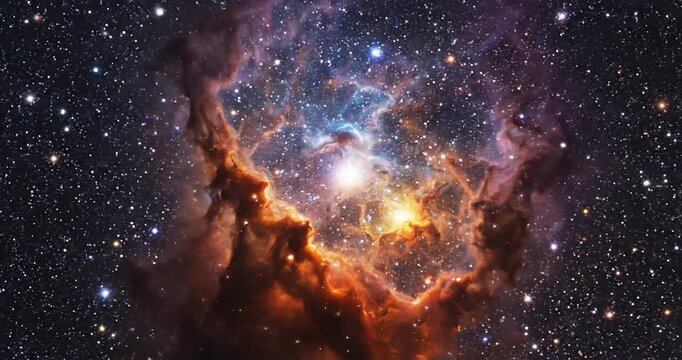 Vibrant Nebula Star Formation Cosmos.