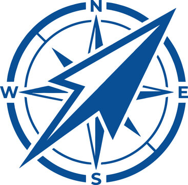 vector illustration of a compass