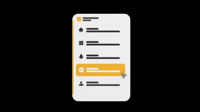 3D Sidebar Menu | Alpha Channel