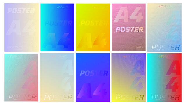 Y2K Distortion Poster Set  Vector   Set Background