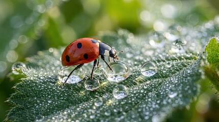 Obraz premium ladybug on grass