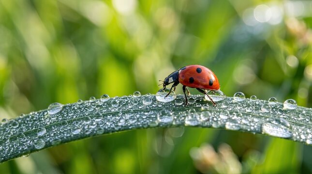 ladybug on grass
