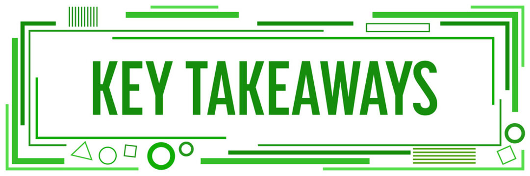 Key Takeaways Lines Squares Shapes Horizontal Green 
