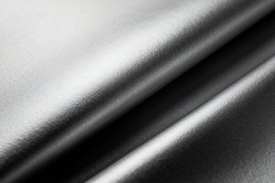 Close-up of Smooth Silver Leather Texture