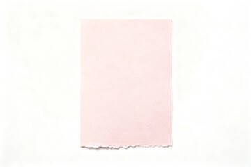 Fototapeta premium Torn Pink Paper Sheet on White Background