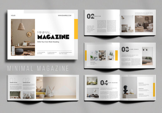 Minimal Interior Design Magazine Template Layout